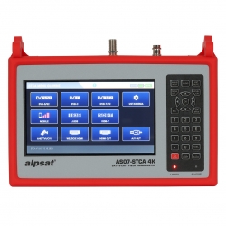Satfinder as07-stca 4k dvb s-s2/t-t2/c/j.83b/isdb-t görüntülü uydu bulucu + kamera test cihazi