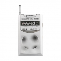 Sonivox vs-r106 gümüş renk cep tipi analog fm radyo