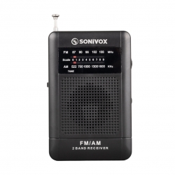 Sonivox vs-r115 siyah renk cep tipi analog fm radyo