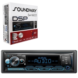 Soundway sw-9933 oto teyp 4x60 watt bluetooth mobil aplikasyon usb type-c sd fm aux