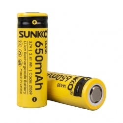 Sunkko 3.7 Volt 600 Mah 14430 Şarj Edilebilir Pil (Tekli)