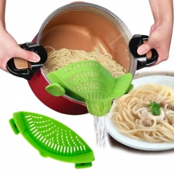 Sunup sn-20522 klipsli silikon tencere makarna noodle süzgeci çok amaçli