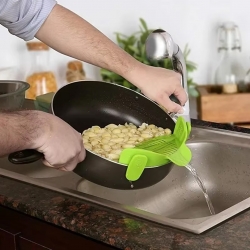 Sunup sn-20522 klipsli silikon tencere makarna noodle süzgeci çok amaçli