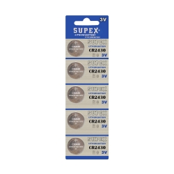 Supex pil düğme 2430 3v 5li paket