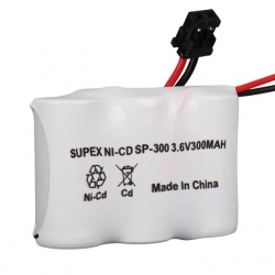 Supex SP-300 NI-CD Kısa Açık 3.6 Volt 300Mah Telsiz Telefon Pili