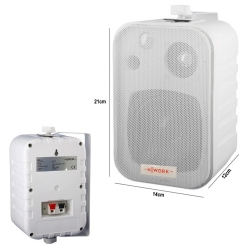 Sütun hoparlör 12cm 100w beyaz trafolu (2 adet) nwork nw-4t