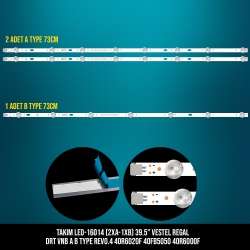 Takim led-114 (2xa-1xb) 39.5 vestel regal drt vnb a b type rev0.4 40r6020f 40fb5050 40r6000f etc