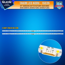 Takim led-136 (2xpcb) 43 samsung aot 43 nu7100f 3030c bn44-00947a ue43nu7100u ue43nu7120u 46.3cm 28led