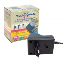Technomax tm-2108 1.5 volt - 12 volt - 0.5 amper kademeli adaptör