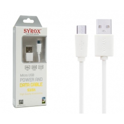 Syrox syx-c62 şarj kablosu micro 2.0a 1 metre
