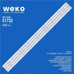 Telefunken TF-LED43S43T2S 43' 4 Adet Tv Led Bar