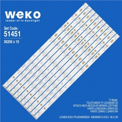 Telefunken TF-LED48S39T2S 48'' 10 Adet Tv Led Bar