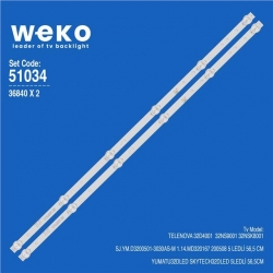 Telenova 32D4001  - 32NS9001 - 32NSK8001 32 ' 2 Adet Tv Led Bar