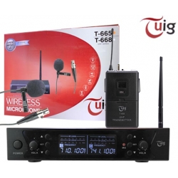 Tuig t-665 1 yaka kablosuz uhf digital telsiz mikrofon