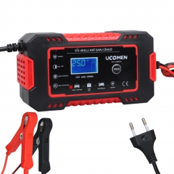 Ucomen uc-c120501a 12v 6a kirmizi led göstergeli akü şarj cihazi