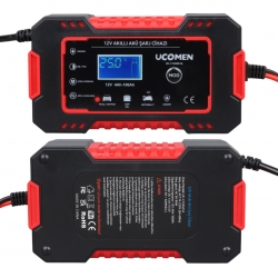 Ucomen uc-c120501a 12v 6a kirmizi led göstergeli akü şarj cihazi