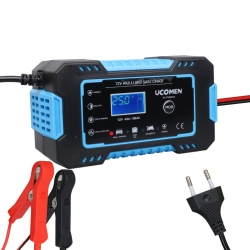Ucomen uc-c120501a 12v 6a mavi led göstergeli akü şarj cihazi
