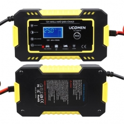 Ucomen UC-C120501A Sarı 12 Volt 6 Amper Led Göstergeli Akü Şarj Cihazı