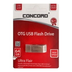 Usb flash bellek 64gb 2.0 otg micro metal mini concord c-otg64