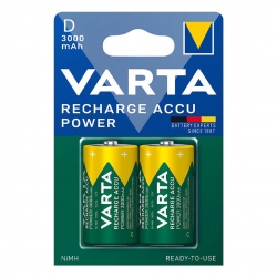 Varta 1.2 volt - 3000 mah ni-mh büyük d boy şarjli pil 2li paket