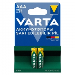 Varta ni-mh 1.2 volt - 1000 mah hr03 aaa şarjli 2li ince kalem pil