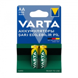 Varta ni-mh 1.2 volt - 2100 mah hr6 aa şarjli 2li kalem pil