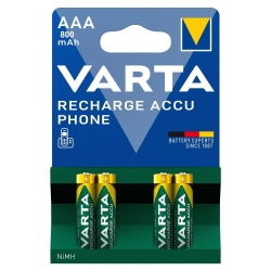 Varta şarjlı pil aaa ince kalem 800 mah ni-mh 4lü paket