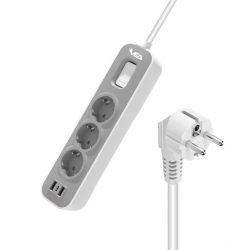 Vea VE-NOVA103U A Class 3'Lü 2 Usb'li Anahtarlı 1.5 Metre Akım Korumalı Priz