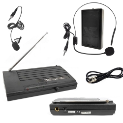 Vhf kablosuz mikrofon 1 headset mikado mcw-44a