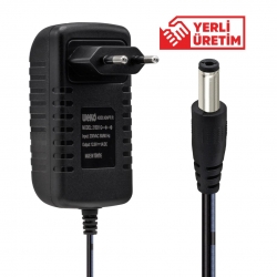 Weko 12.6 volt - 1 amper 5.5*2.5 uçlu kirmizi yeşil ledli yerli üretim priz tipi şarj adaptörü