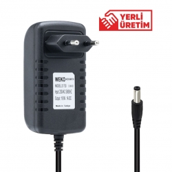Weko 16.8 volt - 1 amper 5.5*2.5 uçlu kirmizi yeşil ledli priz tipi şarj adaptörü