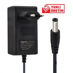 Weko 20 volt - 1 amper 5.5*2.5 uçlu yerli üretim priz tipi adaptör