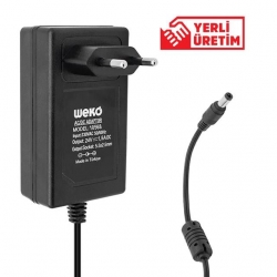Weko 24 Volt 1.5 Amper 36 Watt Plastik Kasa Priz Tipi Adaptör (5.5X2.5 Uçlu)
