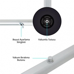 Weko 32 - 80' Alüminyum Vakumlu Tv Panel Ekran Taşıyıcısı