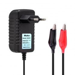 Weko 7.8 volt - 1 amper krokodil uçlu priz tip  yerli üretim akü şarj adaptörü (out:6v1a)