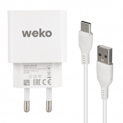 Weko wk-21435 m7 2.1 amper şarj başlik adaptörü + type-c kablo (no:3)