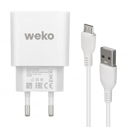 Weko wk-21436 m7 2.1 amper şarj başlik adaptörü + micro usb kablo (no:3)
