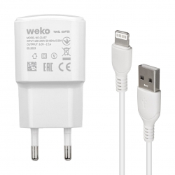 Weko wk-21437 ip 2.1 amper şarj başlik adaptörü + lightning kablo (no:3)