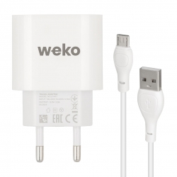 Weko wk-21441 pdu qc 3.0 amper şarj başlik adaptörü + micro usb kablo (no:1)