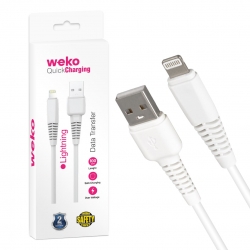 Weko wk-22022 usb to lightning 1 mt şarj kablosu (no:2)