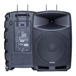 Westa wap-12505 300 watt 12 2 yollu 2 el telsiz mikrofonlu bluetooth özellikli şarjli aktif kabin hoparlör
