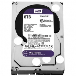Western Digital WD60PURZ 6 TB Sata6 64Mb 7-24 Purple Harddisk