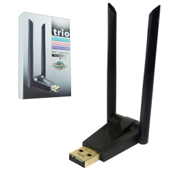 Wifi adaptör 300 mbps çift antenli trio w-136