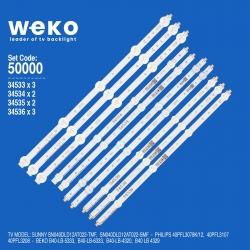 Wkset-5000 34533x3 34534x2 34535x2 34536x3 svs400a79 10 adet led bar