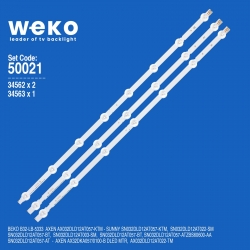 Wkset-5021 34562x2 34563x1 32 row2.1 rev 0.9 3 adet led bar alüminyum tabanli weko