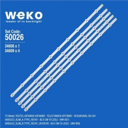 Wkset-5026 34608X1 34609X4 430Dled_Slim 5 Adet Led Bar