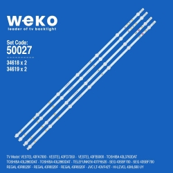 Wkset-5027 34618x2 34619x2 17dlb43vlxr1 4 adet led bar (7+7lens)