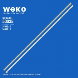 Wkset-5035 34692x1 34693x1 17elb49ulr2 7020pkg 68ea 2 adet led bar (68led)