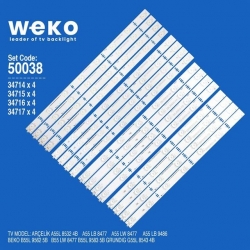 Wkset-5038 34714X4 34715X4 34716X4 34717X4 Arcelik_55_Apollon_8X8+8X7_2121C 16 Adet Led Bar