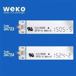 Wkset-5040 34723X6 34724X6 Arcelik_49_Athena_6X6+6X6_2121C_6S1P_Nh 12 Adet Led Bar(Çıkma Orjinal)